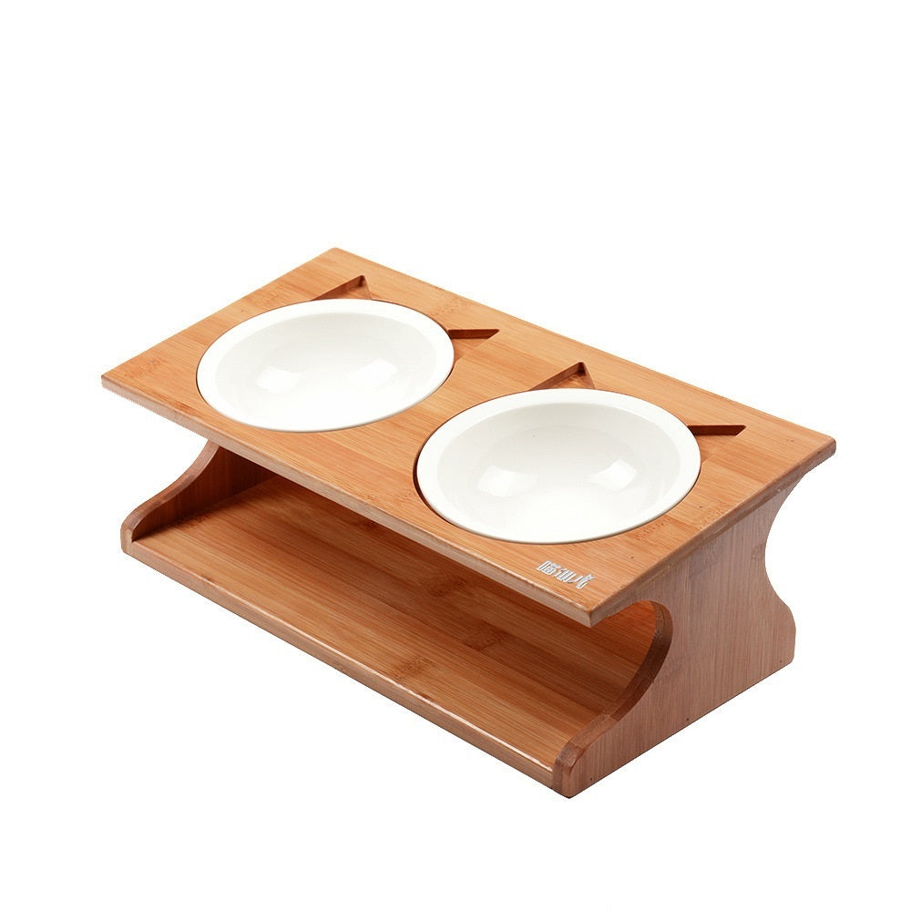 Solid Wood Pet Feeder