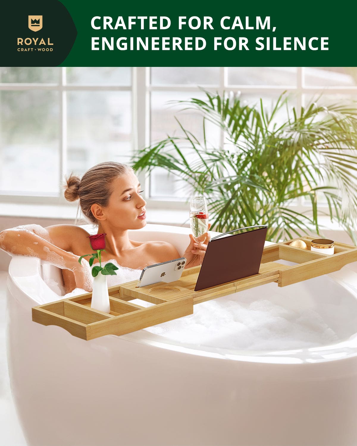 Bathtub Caddy Tray, Natural