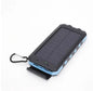 10000 ma Portable Dual-USB Solar Powered Bank for Outdoors - Blue