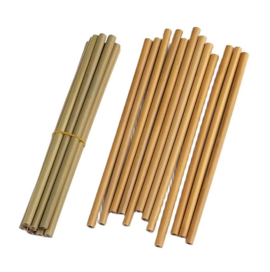 12pcs Nature Bamboo Straw