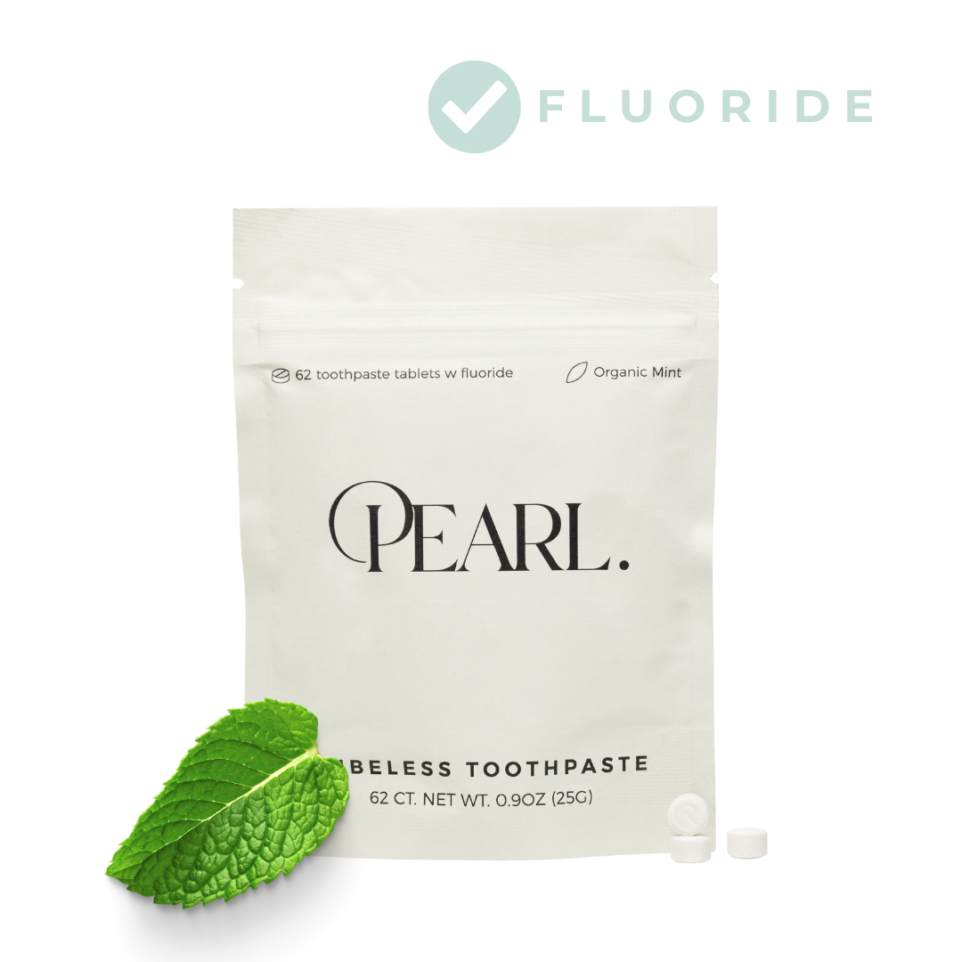 Fluoride Mint Toothpaste Tablets | 62 Tablets | Refill Pouch