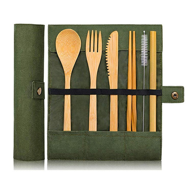 Bamboo Travel Utensil Set