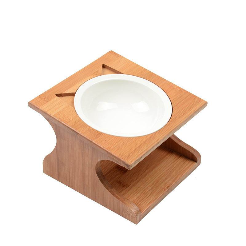 Solid Wood Pet Feeder