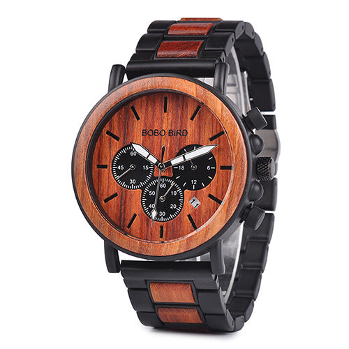 Bobo Bird "Nature's Time" Eco-Friendly Multifunction Wood Watch