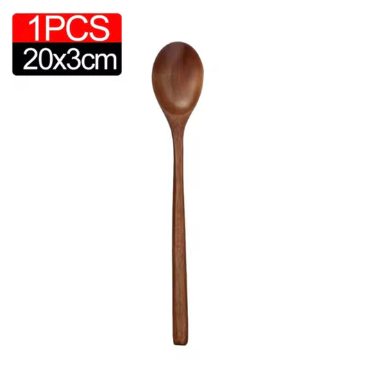 1pc Dark Wooden Spoon