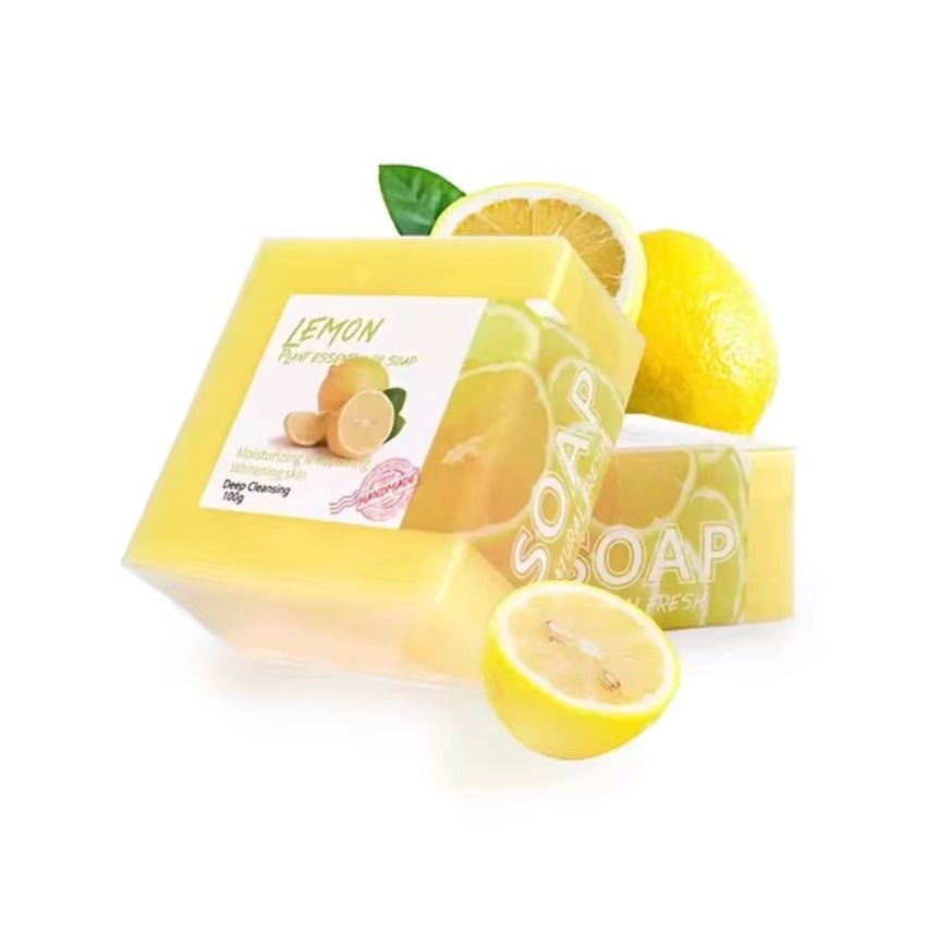 1pc Plant Soap Essential Oil Soap - Lemon