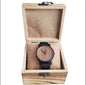 1pc Men’s Wrist Watch Chronograph - Black Wood