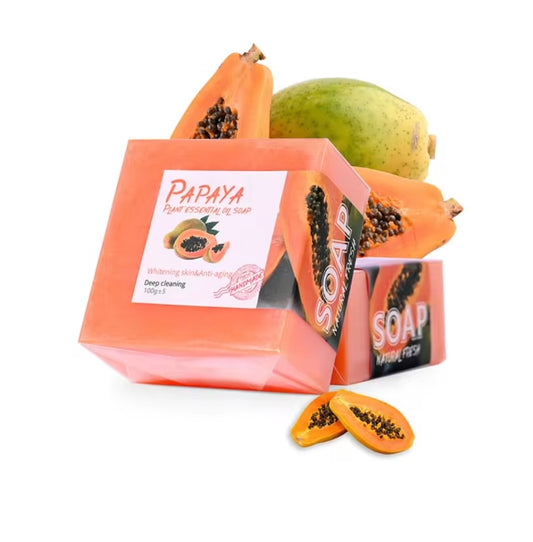 1pc Plant Soap Essential Oil Soap - Papaya