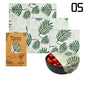 3pcs Reusable Beewax Wraps - Palm Leaves Pattern