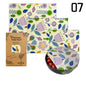 3pcs Reusable Beewax Wraps - Purple Flowers Pattern