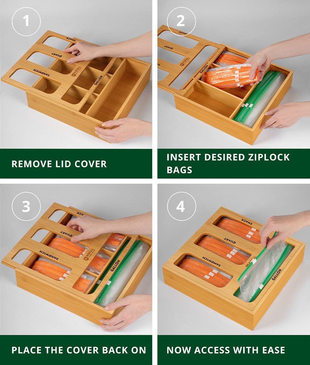 Ziplock Bag Storage Organizer