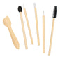 6pc Bamboo Handle Makeup Brushes Tool Set