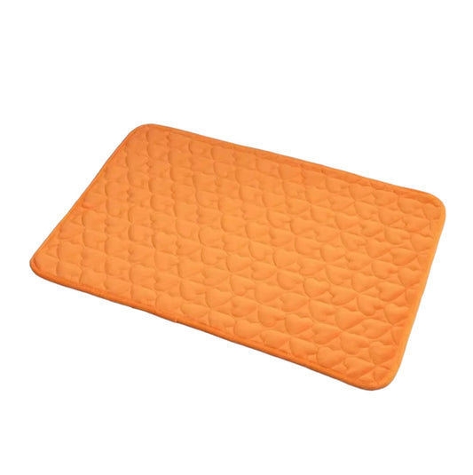 90x70cm Washable Pet Sleeping Bed Mat - Orange