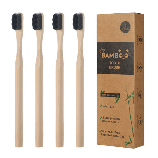 4 pcs Bamboo Toothbrush
