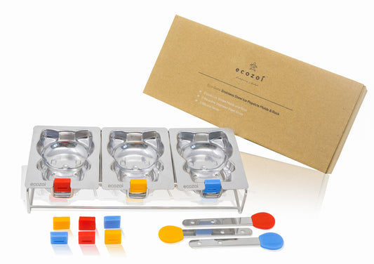 Stainless Steel Popsicle Molds, 3 Cat Shaped Molds with Steel Sticks