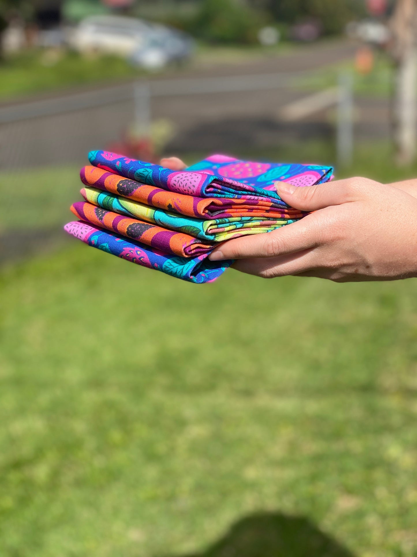 Dragonfruit Kitchen Towel Set of 2 100% Cotton