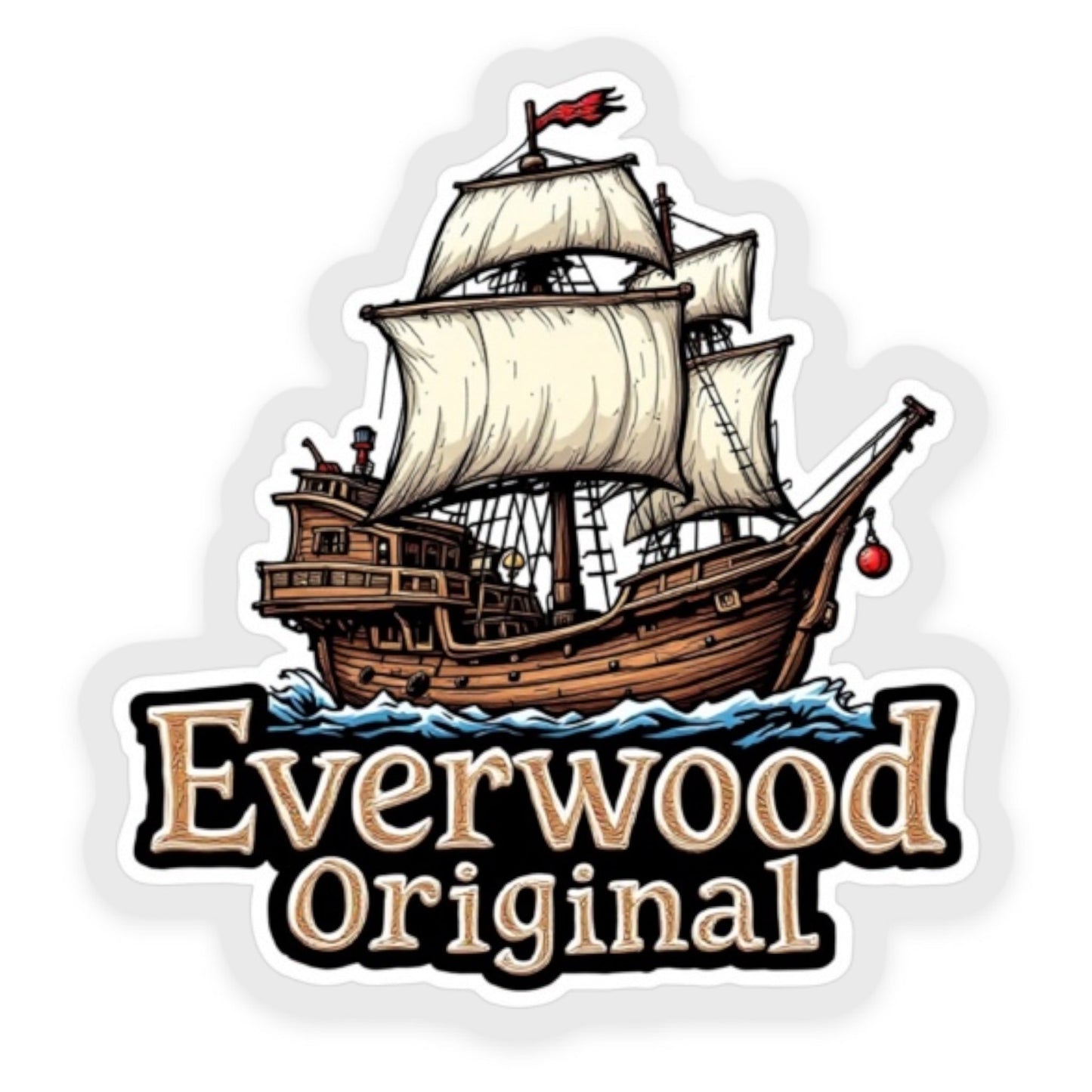 Pirate Ship Clear Sticker