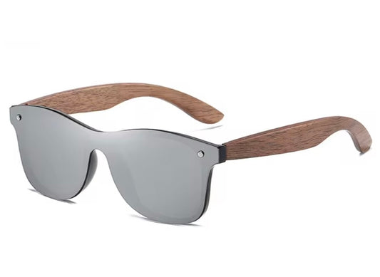 Polarized Unisex Bamboo Shades - Silver