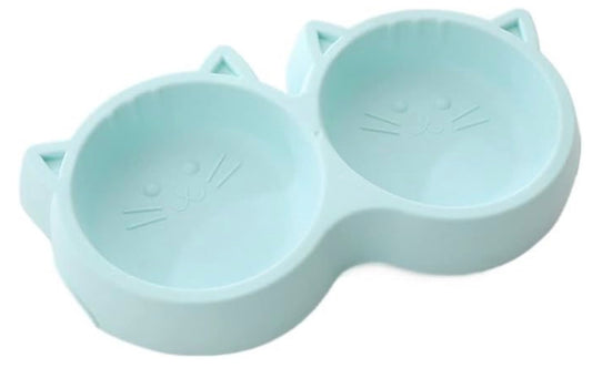 Cat Face Shaped Food and Water Feeding Bowl