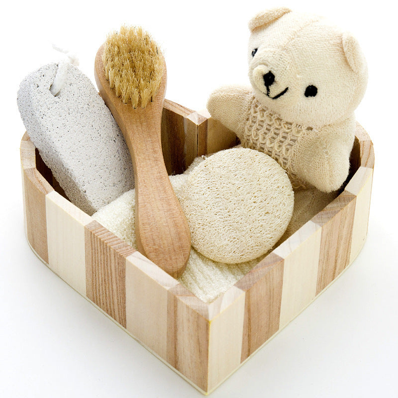 Wooden Bath & Body Gift Set